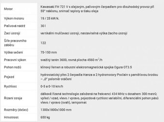 700kg/122cm profi sekačka svah radio benzin Roboflail - 5