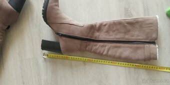 Kožené vysoké kozačky - 5