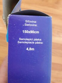 Sít do oken 150x90cm, bílá, nová - 5