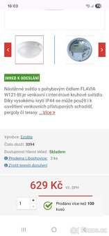 Nástěnné světlo s pohybovým čidlem FLAVIA 2x - 5
