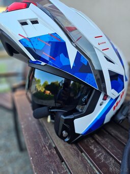 Přilba HJC i80 Roki MC21bílo-modro-červená se štítkem - 5