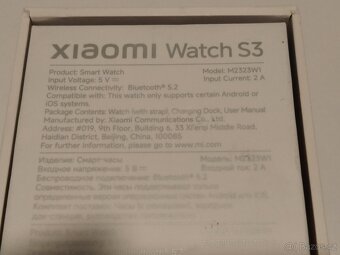 Chytré hodinky Xiaomi Watch S3 Model: M2323W1 černé - 5