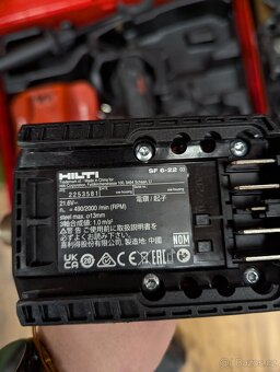 Akumulátorový vrtací šroubovák Hilti SF 6-22 + box - 5