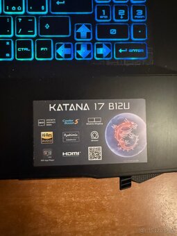 Herní Notebook MSI KATANA 17 ZÁRUKA - 5