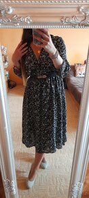 Shein květinové midi šaty s dlouhými rukávy - 5