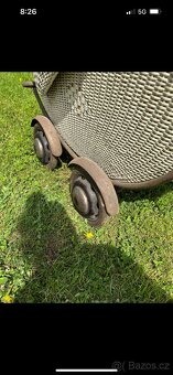 Starožitný kočárek perak - 5