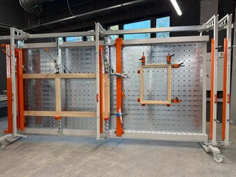 Rámový lis na dřevo, hydraulický lis, korpusový lis - 5