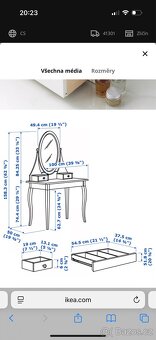 Toaletní stolek se zrcadlem - 5