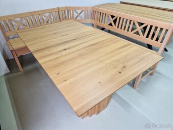 Sleva - nový rozkládací stůl dub masiv - až pro 12 osob - 5