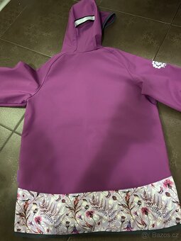 Softshellová bunda zn. UNUO,fialová/ostruž.140/146 - 5