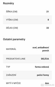 Nová dortové forma srdce Tescoma Delicia 22 cm - 5