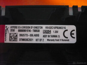 16GB KIT VENGEANCE RGB PRO XMP Predator HyperX 3333MHz - 5