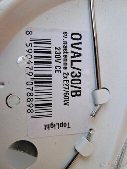 Stropní svítidlo OVAL/30/B 2xE27/60W/230V - 5