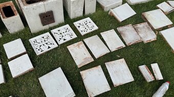 Starožitná volně stojící kachlová kamna - 5