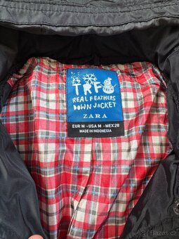KRÁSNÝ DÁMSKÝ PÉŘOVÝ KABÁT zn. ZARA vel. M - 5