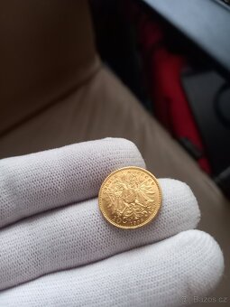 Zlatý Rakouský Čtyřdukát 1915,Rakouská Desetikoruna 1905 - 5
