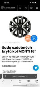 Poklice PEUGEOT MONTI R16 - 5