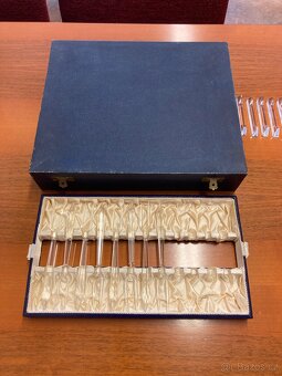 Sklěněný salátový příbor - sada, 100 let stará - 5