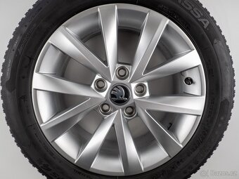 Škoda Octavia - Originání 16" alu kola - Zimní pneu - 5