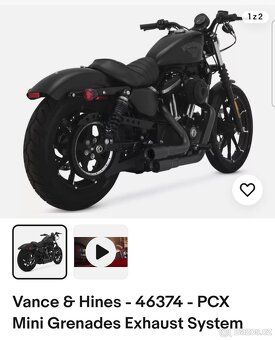Laděné výfuky vance hines pro harley davidson sportster 1200 - 5