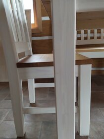 NOVÁ Rohová lavice + stůl + židle - 5