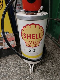 Benzínový stojan, čerpací vozík Shell 1960, dekorace - 5