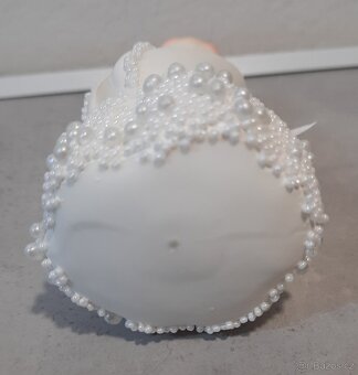 Vánoční ozdoba anděl skleněná - ruční výroba - 5