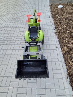 FALK - Šlapací traktor Claas Backhoe s nakladačem, rypadlem - 5