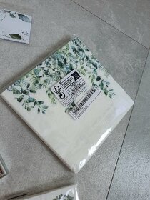 Sada svatebních dekorací Bílá - zelená - stříbrná - 5