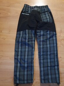 Šustky oteplené kalhoty v.128 sport fashion šedá kostka - 5