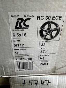 5x112 R16 6,5J ET33 Brock RC30 Silver - 5