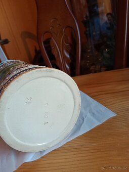 Pěkný starý, keramický korbel - Tuplák - 5