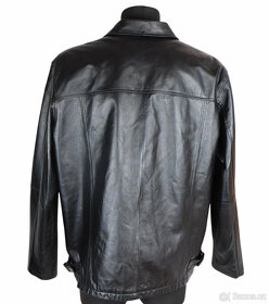 Kožená měkká pánská černá bunda DIFFERENT vel. XL - 5