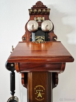 Starožitný nástěnný telefon L.M.Ericsson, rok 1905 - 5