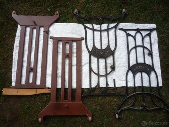 prodám dvoukolák, litinové boky podstavce na šicí stroj, vho - 5