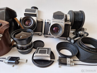 Starý fotoaparát Pentacon Six TL + příslušenství - 5