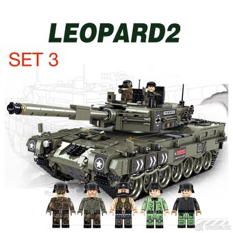 Stavebnice tankov + postavičky - typ lego - nové - 5