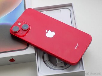 APPLE iPhone 14 256GB Product RED - ZÁRUKA - 100% BATERIE - 5