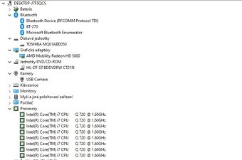 Asus N61J,i7-Q720,WIN 10,HDD 500GB,RAM 8GB,15.6 palců - 5
