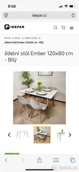 Jidelni stul scandi styl - 5
