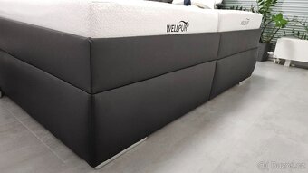 Manželská postel s úložným prostorem a čelem - 5