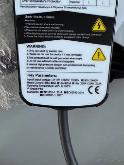 Přenosná nabíječka pro EV a PHEV, volitelný výkon, 230V - 5