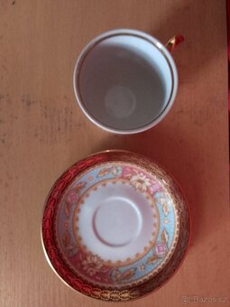 STAROŽITNÁ PŘATELSKÁ PORCELÁNOVÁ KÁVOVÁ SOUPRAVA - 5