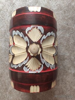 Prodám Dřevěný soudek ruční prace dekorace dovoz Rumunsko - 5