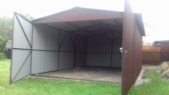 Plechová garáž 4x5m - 5
