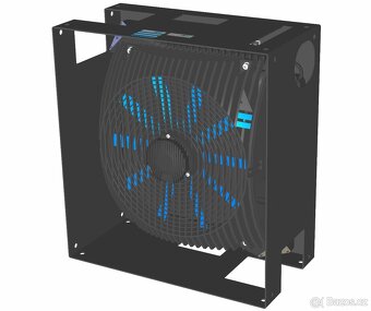 Vzduchový chladič oleje, ventilátory, termostat - 5