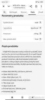Štěpkovač/ drtič větví MTD 475 - 5