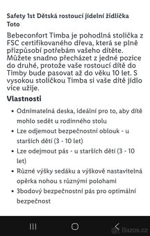 Dětské jídelní židle Safety - 5