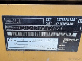 Pásový bagr CAT 312 EL - 5