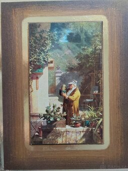 Sběratelský vintage kopie obrazu Karela Spitzwega - 5
